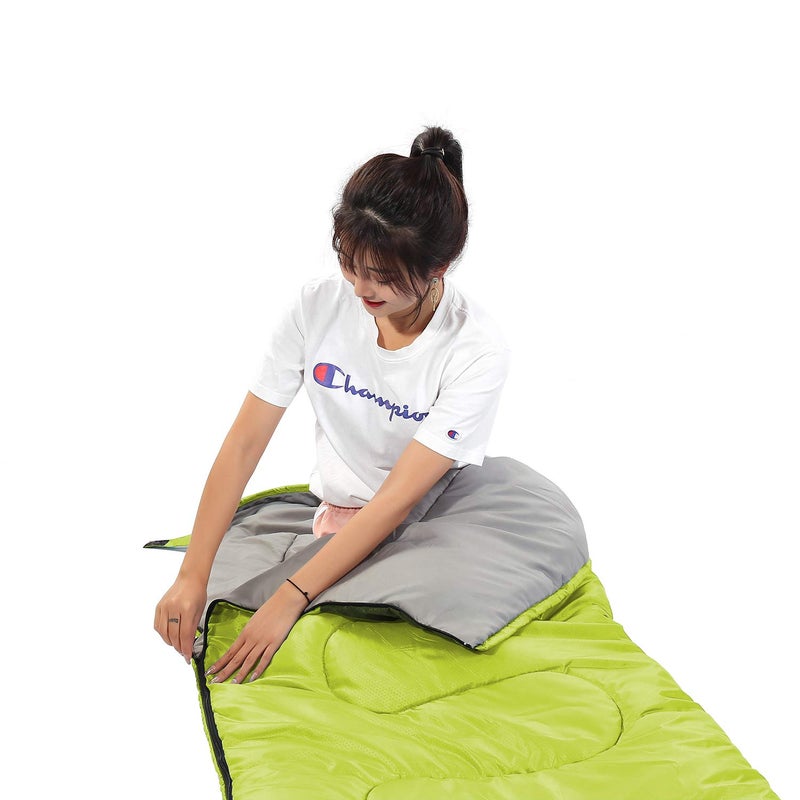 SWTMERRY Sleeping Bag 3 Seasons (Summer, Spring, Fall) Warm & Cool Weather - Lightweight,Waterproof Indoor & Outdoor Use for Kids, Teens & Adults for Camping Hiking, Backpacking and Survival (Green) - Image 5